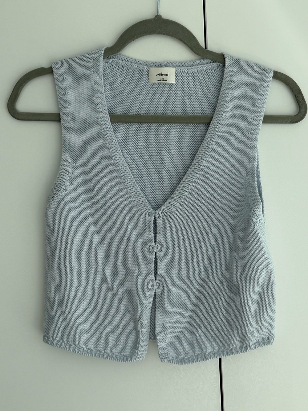Aritzia Wilfred Pale Blue Knit Tank